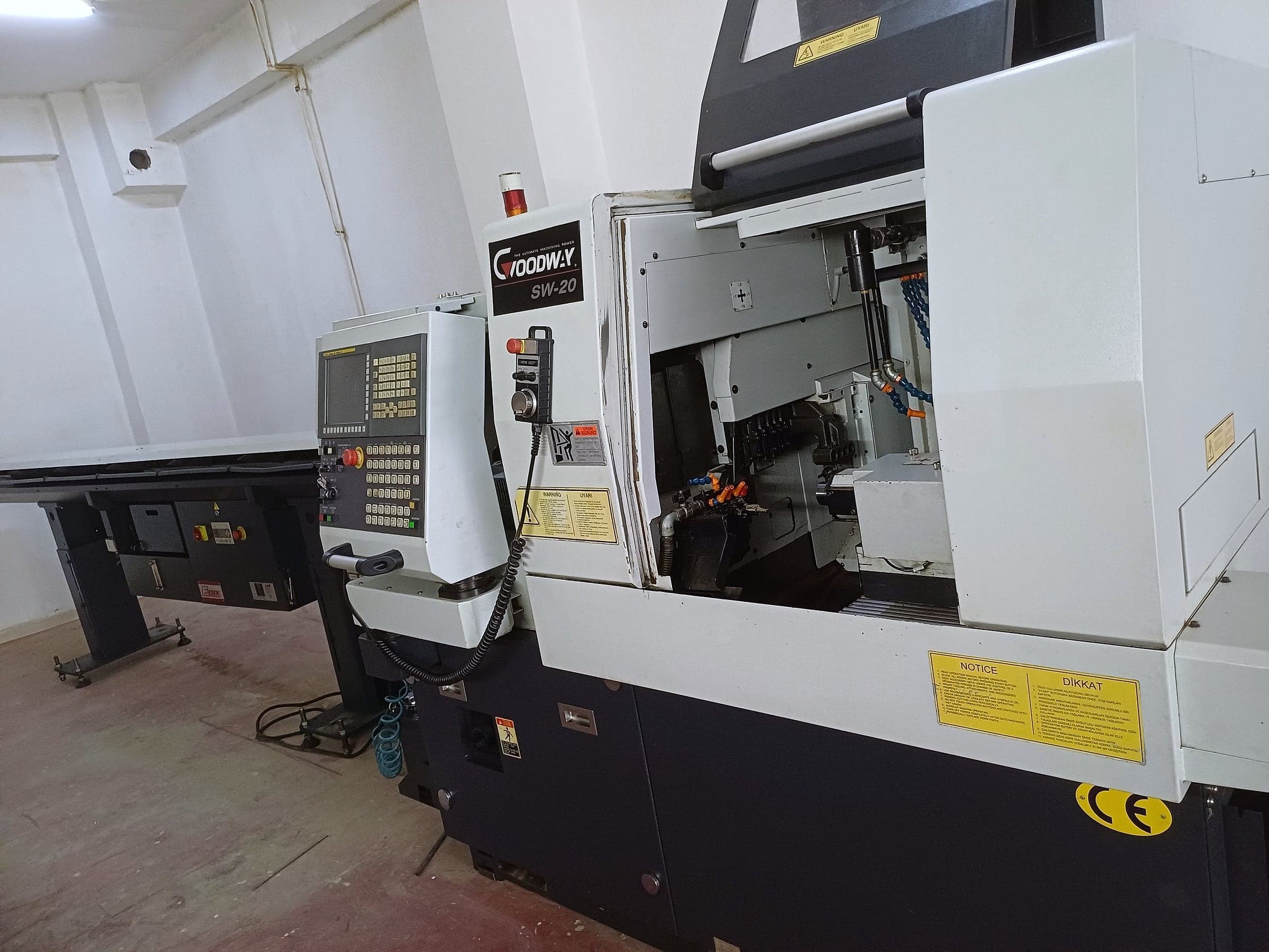 Goodway SW-20 kayar otomat CNC torna — Ayyıldız Robotics atölyesi, Düzce